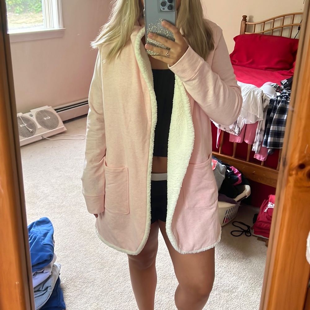 Light Pink fleece jacket, never worn.